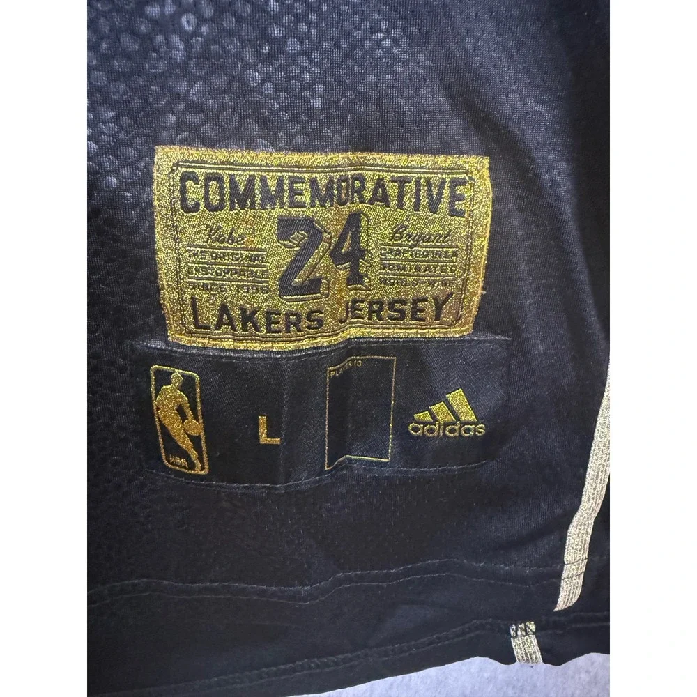 Adidas Kobe Bryant Lakers 24 Commemorative Jersey Black Gold Snakeskin Mens L
